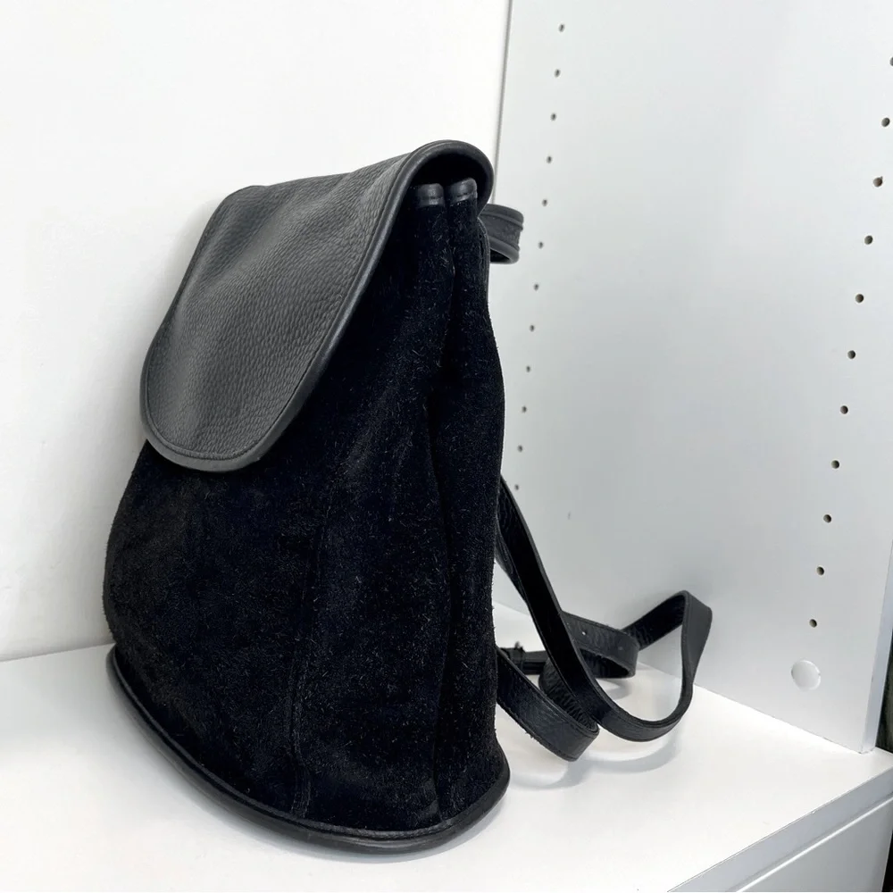 VTG 1996 COACH 9016 Black Leather/Suede Berkeley Women Backpack Made in The US